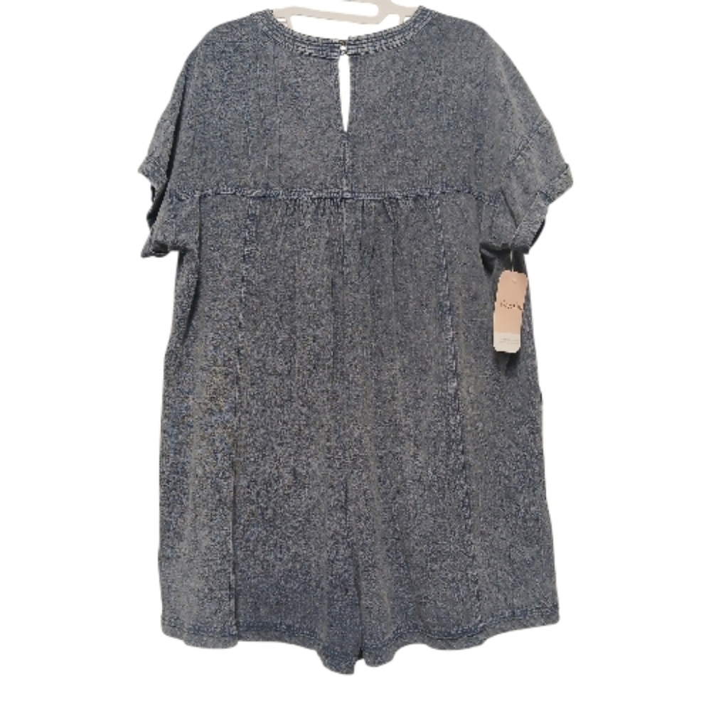 Hudson Gray Blue Cuff Sleeve Shorts Romper Size Large-NWT - Picture 6 of 7